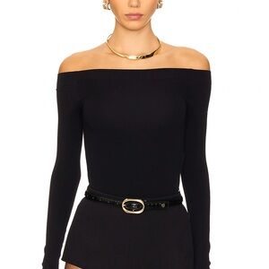 Commando Black Off-Shoulder Bodysuit